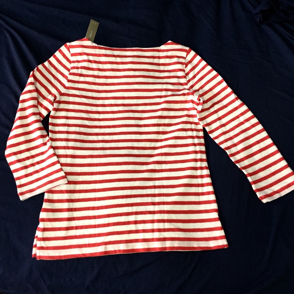 J. Crew Boatneck 3/4 Sleeve Tee - Picture 5 of 6